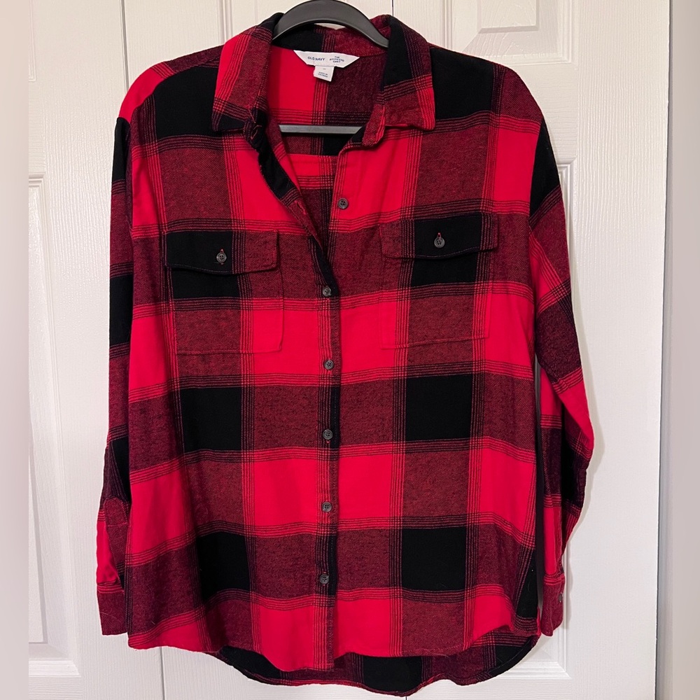 Old Navy 100% cotton plaid shirt